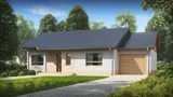 Gotowy projekt domu Z41 GP - z garażem jednostanowiskowym po prawej