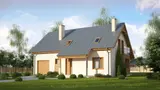 Gotowy projekt domu Z162 GL - Z garażem jednostanowiskowym i zagospodarowanym miejscem nad garażem.