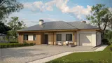 Gotowy projekt domu Z176 GP - garaż jednostanowiskowy po prawej stronie