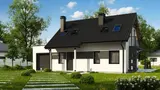 Gotowy projekt domu Z216 GL - Tani w realizacji i ekonomiczny w utrzymaniu dom z garażem jednostanowiskowym. 