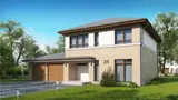 Gotowy projekt domu Zx24 GL2 - z garażem dwustanowiskowym 