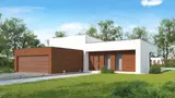 Gotowy projekt domu Zx35 GL2 v2.0 - z garażem 2-stanowiskowym po lewej stronie , z wjazdem od frontu