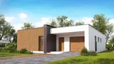 Gotowy projekt domu Zx49 - - wersja pomniejszona z garażem jednostanowiskowym