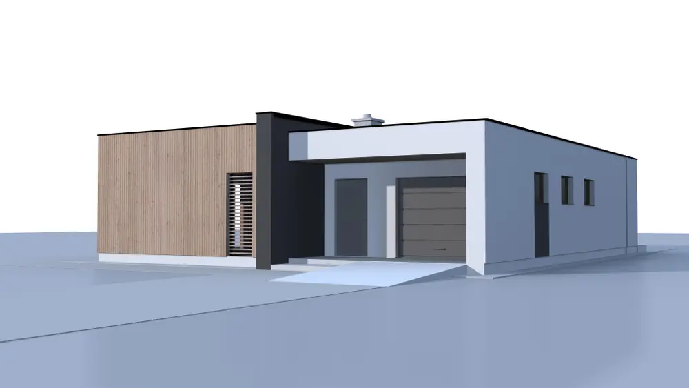 Projekt domu Zx49 - wersja pomniejszona z garażem