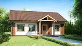Gotowy projekt domu Z61 - Tani i łatwy w budowie dom parterowy także na małą działkę bez okien w ścianach bocznych.