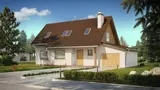 Gotowy projekt domu Z79 GP - z garażem po prawej i z dachem pulpitowym