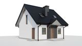 Mājas projekts Z1 A D - Wersja projektu z kalenicą równoległą do frontu działki oraz innymi instalacjami