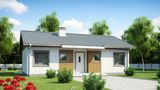 Gotowy projekt domu Z7 D Brzechwa - Projekt z budową w technologii drewnianej prefabrykowanej
