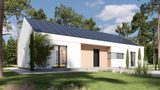 Gotowy projekt domu Z577 D Brzechwa - Projekt z budową w technologii drewnianej prefabrykowanej