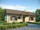 Gotowy projekt domu Z8 D DOMiKON - Projekt domu parterowego w szkielecie drewnianym w technologii DOMiKON