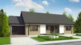 Gotowy projekt domu Z98 GL - wariant z garażem jednostanowiskowym z lewej strony