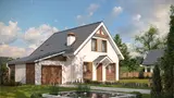 Gotowy projekt domu Z99 GL -  z garażem jednostanowiskowym