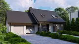 Gotowy projekt domu Z114 GL2 - z garażem dwustanowiskowym