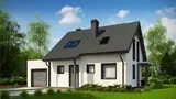 Gotowy projekt domu Z212 GL - Mały dom z poddaszem użytkowym i z garażem, ekonomiczny w użytkowaniu.