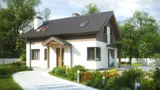 Gotowy projekt domu Z233 - Tani, prosty dom z poddaszem użytkowym.