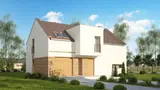 Gotowy projekt domu Z222 v1 - Wersja projektu z powiększoną strefą dzienną.