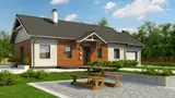 Gotowy projekt domu Z241 GP - Dom parterowy z garażem jednostanowiskowym . Tani w budowie i eksploatacji.