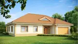 Gotowy projekt domu Z77 - Parterowy dom w eleganckim stylu z garażem na dwa samochody i opcją poddasza.