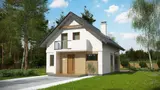 Gotowy projekt domu Z177 + - Nieduży, wygodny i praktyczny dom na wąską działkę.