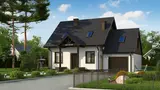 Gotowy projekt domu Z4 D bl GP - Projekt w technologii drewnianej bez lukarn z garażem bocznym