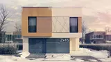 Gotowy projekt domu Zx45 - Nowoczesny dom piętrowy z garażem od frontu o przestronnym i wygodnym wnętrzu.