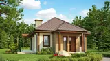Gotowy projekt domu Z73 - Prosty i tani dom letniskowy lub całoroczny. Optymalna funkcja na małej powierzchni.