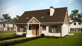 Gotowy projekt domu Z8 D 40 - Projekt w technologii drewnianej, z poddaszem użytkowym oraz kątem dachu 40st.