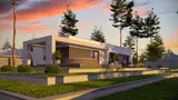 Gotowy projekt domu Zx68 - Nowoczesny dom parterowy na wąską działkę z dwiema sypialniami oraz garażem.