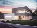 Gotowy projekt domu Zx108 - Nowoczesny, dwukondygnacyjny dom z dużymi przeszkleniami, tarasami oraz garażem.