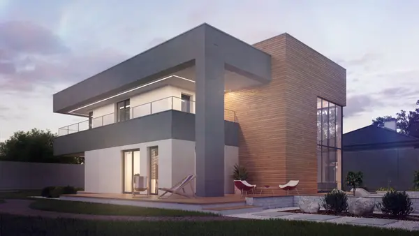 Projekt domu Zx108 Nowoczesny, dwukondygnacyjny dom z dużymi