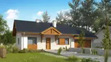 Gotowy projekt domu Z308 GP2 - Wariant projektu Z308 z garażem dwustanowiskowym z prawej strony