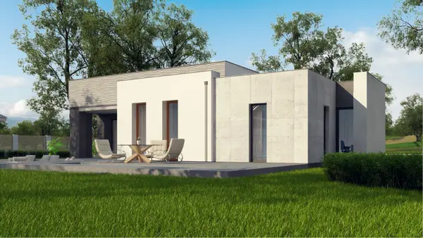 Projekt domu Zx56 bG Wersja bez garażu z pomieszczeniem na paliwo