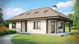 Gotowy projekt domu Z85 - Tradycyjny dom przykryty dachem kopertowym z praktycznym poddaszem użytkowym.