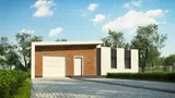 Gotowy projekt domu Zx57 GL + - Powiększona wersja domu Zx57 z nowym zadaszeniem tarasu