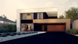 Gotowy projekt domu Zx123 GP2 - Powiększony wariant projektu Zx123 z podwójnym garażem, spiżarnią oraz sauną.