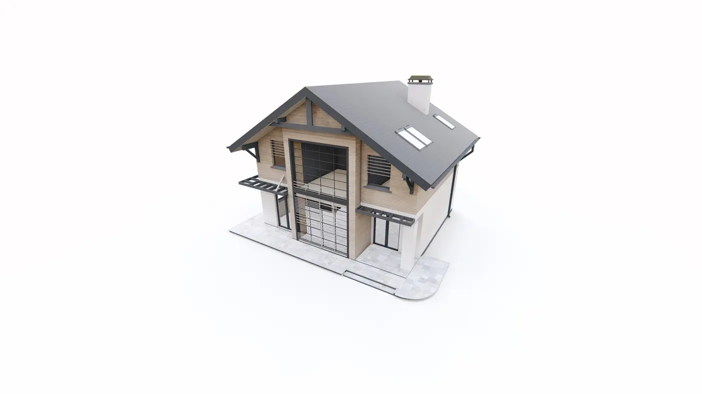 Home project  - z powiększonym salonem i mniejszym PG