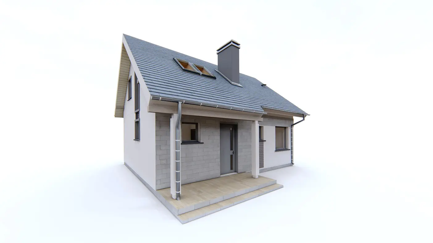 Home project  - Łatwy i tani w budowie dom z dachem dwuspadowym, także na małą działkę.