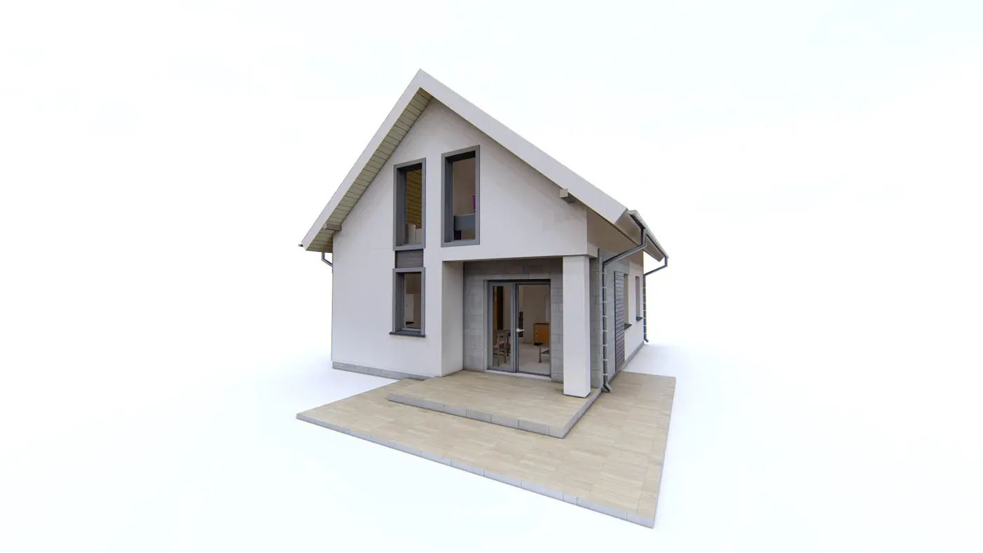 Home project  - Łatwy i tani w budowie dom z dachem dwuspadowym, także na małą działkę.