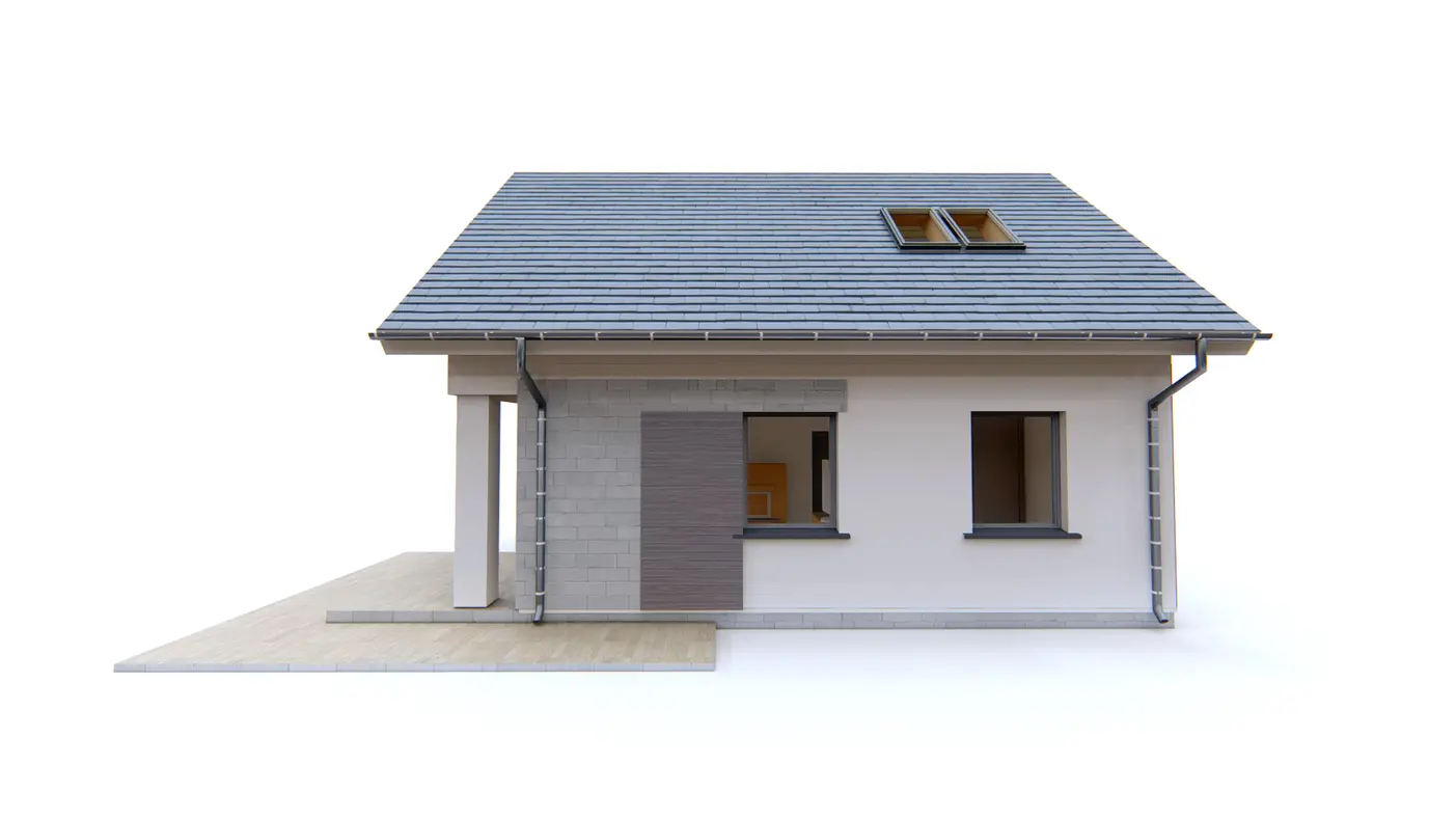 Home project  - Łatwy i tani w budowie dom z dachem dwuspadowym, także na małą działkę.