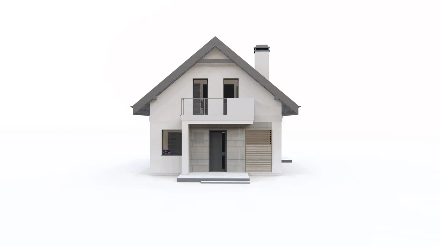 Home project  - Mały, wygodny i praktyczny dom na wąską działkę. 