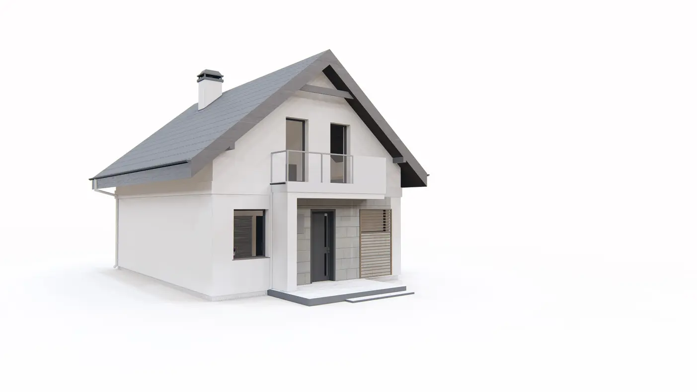 Home project  - Mały, wygodny i praktyczny dom na wąską działkę. 