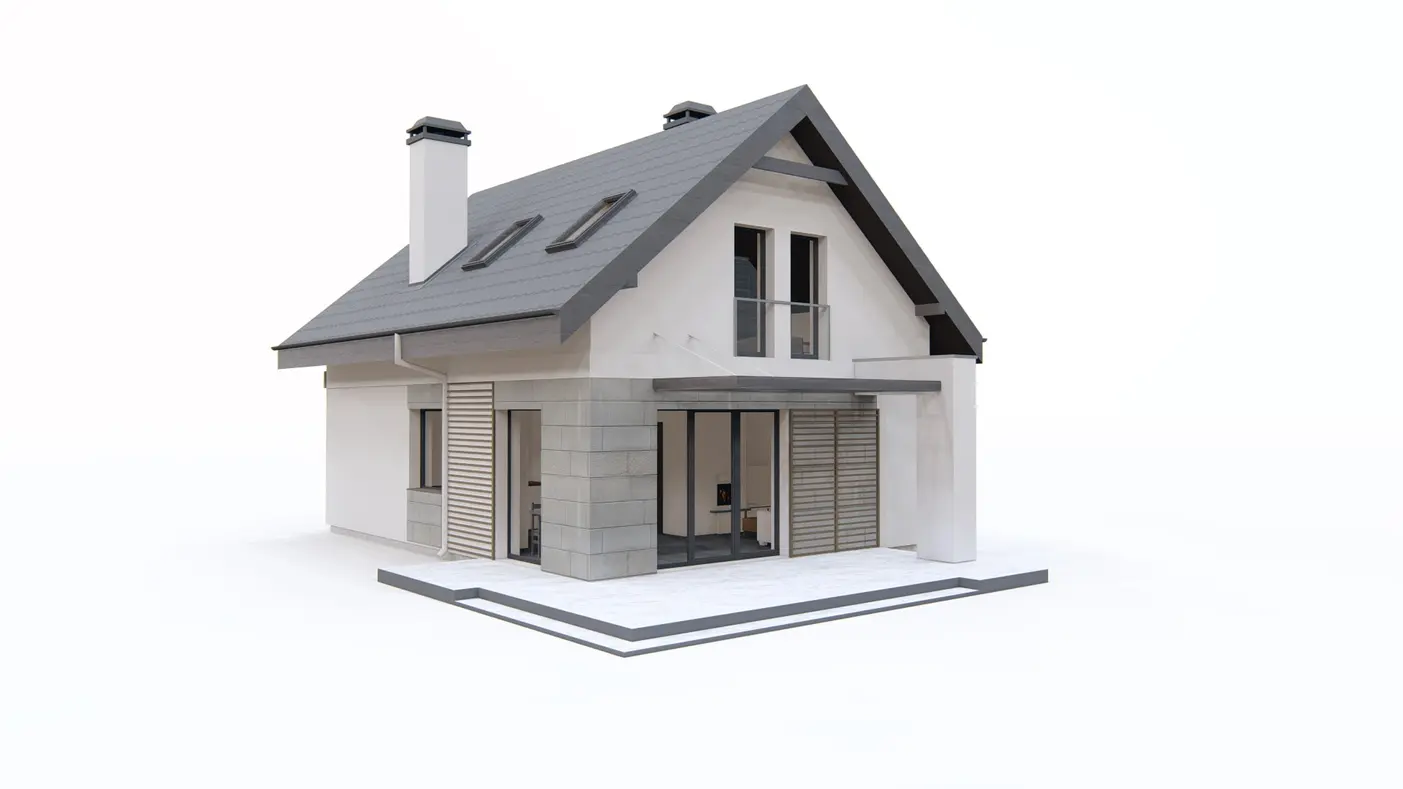 Home project  - Mały, wygodny i praktyczny dom na wąską działkę. 