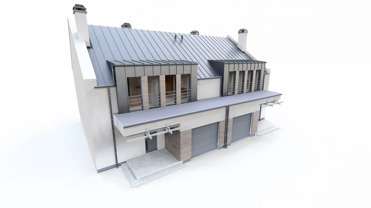 Home project  - Domy w zabudowie bliźniaczej w stylu współczesnym z dużymi przeszkleniami
