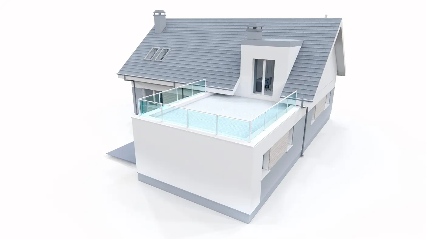 Home project  - Współczesny dom jednorodzinny z lukarną i garażem dwustanowiskowym