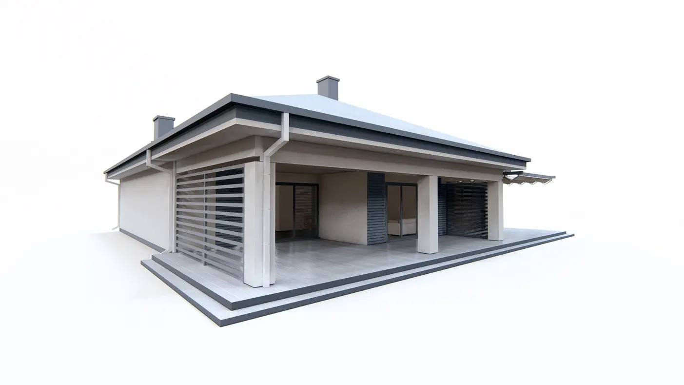 Home project  - Dom parterowy z przestronnym salonem i otwartą kuchnią