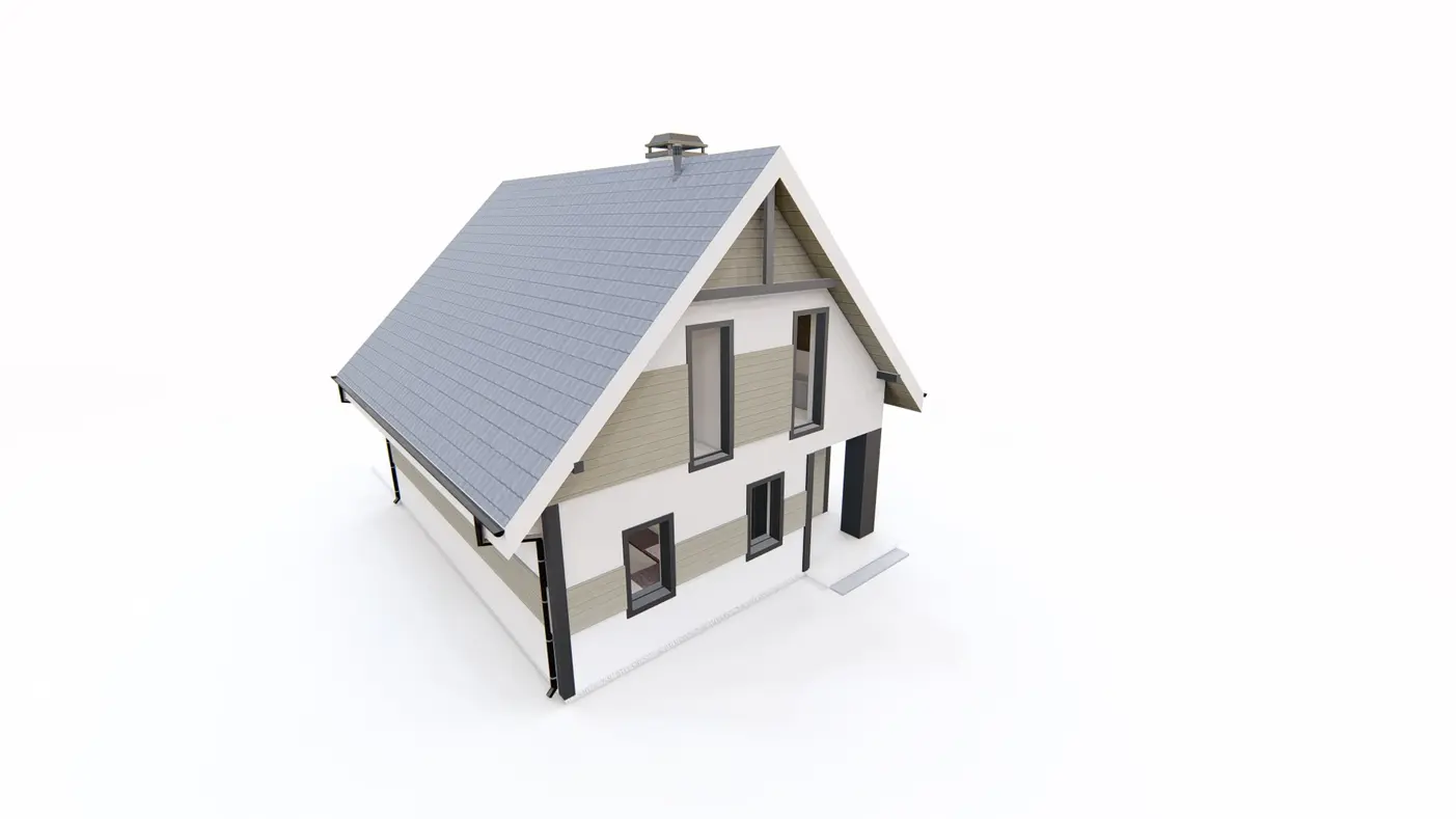 Home project  - Prosty w budowie dom z dwuspadowym dachem przeznaczony także na wąską działkę.