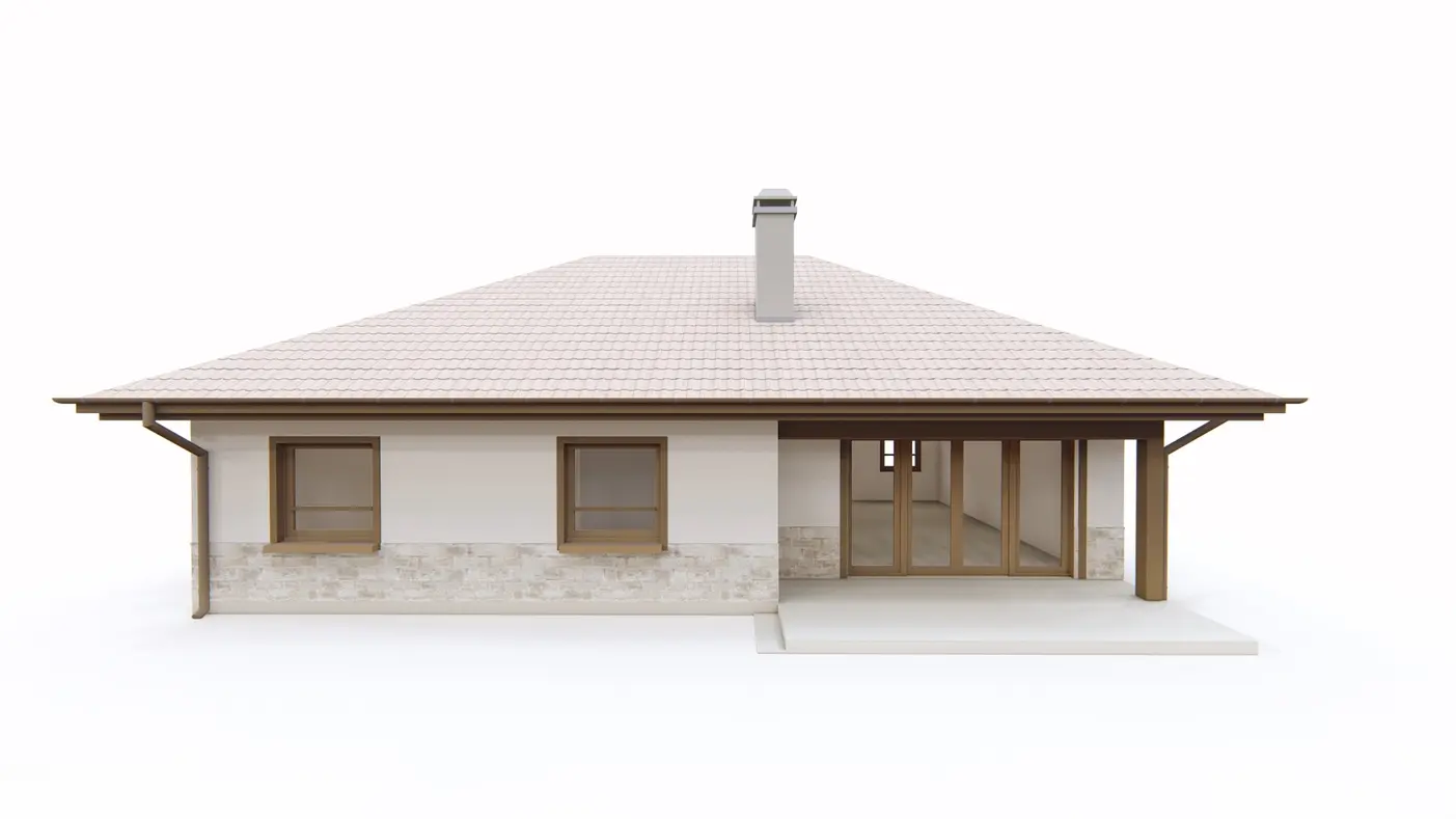 Home project  - Tani i prosty w budowie dom parterowy o dworkowym charakterze