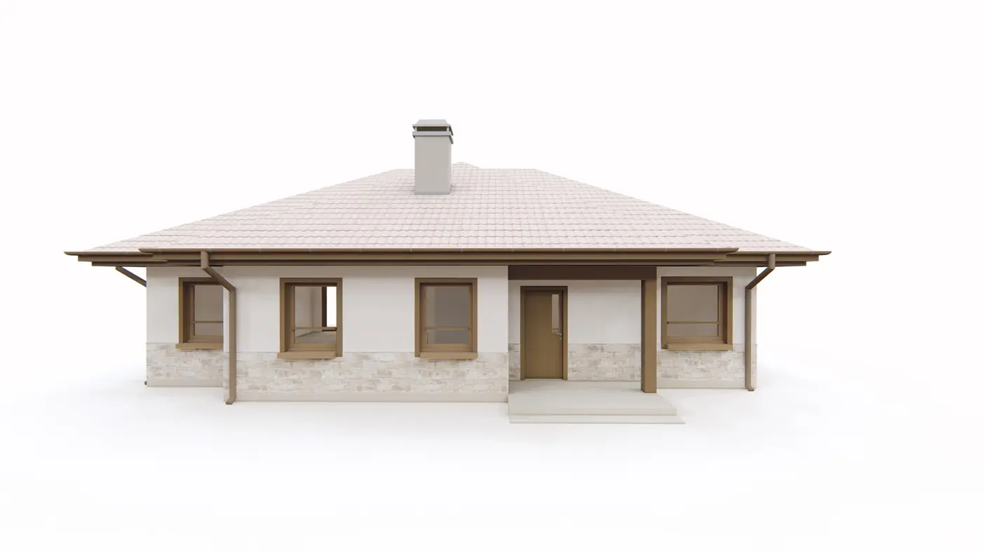 Home project  - Tani i prosty w budowie dom parterowy o dworkowym charakterze