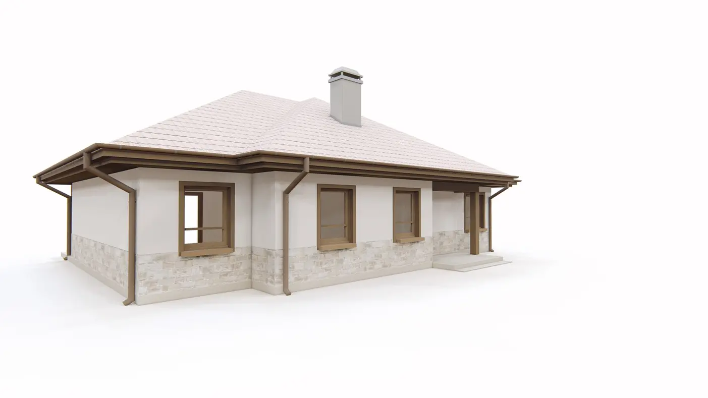 Home project  - Tani i prosty w budowie dom parterowy o dworkowym charakterze