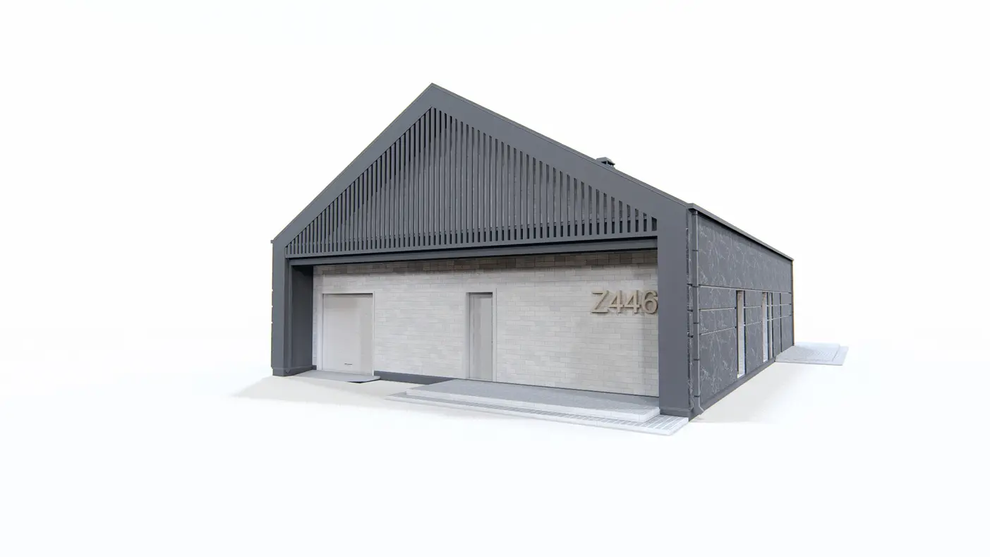 Home project  - Dom o prostej konstrukcji z przestronnym salonem i wydzieloną główną sypialnią